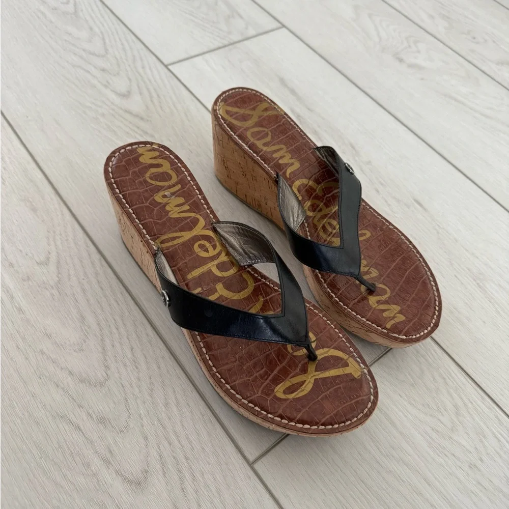Sam Edelman Block Sandal Black - Picture 1 of 4